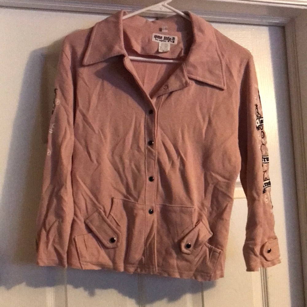One Live 2 Live Los Angeles dusty pink jacket